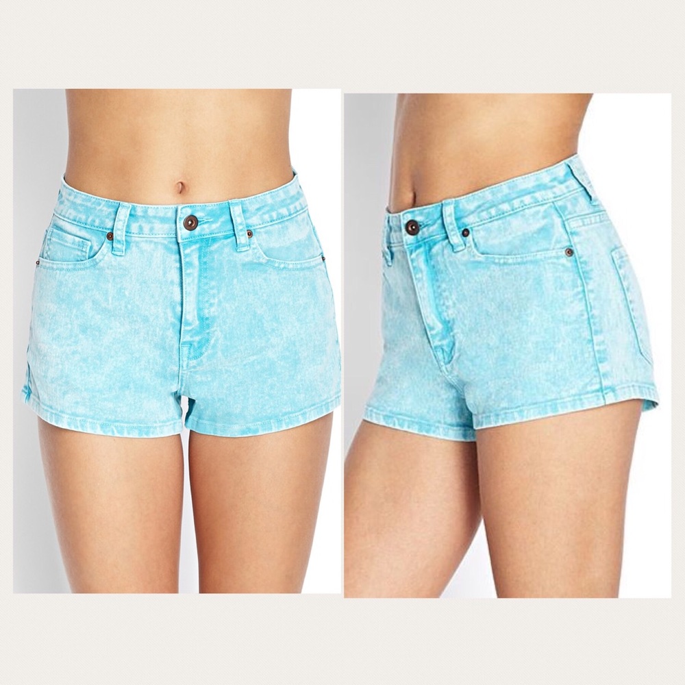 Forever 21 Denim Turquoise Shorts